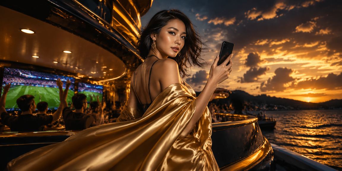 Người dùng chơi Slots trên điện thoại tại bãi biển Phú Quốc